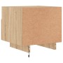 Mesitas de noche con luces LED 2 uds roble Sonoma 40x39x37 cm