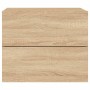 Mesitas de noche de pared con luces LED 2 unidades roble Sonoma en Mesitas de noche | Comprar online en Foro24