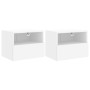 Muebles de pared TV 2 uds madera ingeniería blanco 40x30x30 cm en Muebles TV | Comprar online en Foro24