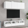 Muebles de pared TV 2 uds madera ingeniería blanco 40x30x30 cm en Muebles TV | Comprar online en Foro24