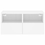 Mueble de TV de pared madera de ingeniería blanco 60x30x30 cm