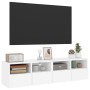 Muebles TV de pared 2 uds madera ingeniería blanco 60x30x30 cm en Muebles TV | Comprar online en Foro24