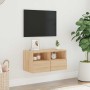 Mueble de TV de pared madera ingeniería roble Sonoma 60x30x30cm en Muebles TV | Comprar online en Foro24