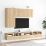 Mueble de TV de pared madera ingeniería roble Sonoma 60x30x30cm en Muebles TV | Comprar online en Foro24