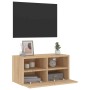Mueble de TV de pared madera ingeniería roble Sonoma 60x30x30cm en Muebles TV | Comprar online en Foro24