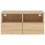Mueble de TV de pared madera ingeniería roble Sonoma 60x30x30cm en Muebles TV | Comprar online en Foro24