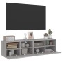 Muebles de pared para TV 2 uds madera gris Sonoma 60x30x30 cm en Muebles TV | Comprar online en Foro24