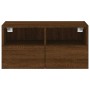 Mueble de pared TV madera ingeniería marrón roble 60x30x30 cm