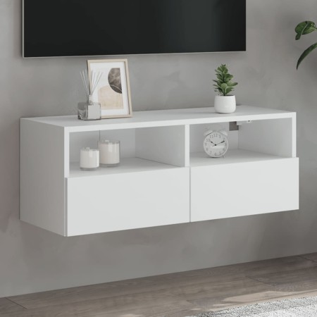 Mueble de pared para TV madera de ingeniería blanco 80x30x30 cm en Muebles TV | Comprar online en Foro24