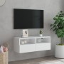 Mueble de pared para TV madera de ingeniería blanco 80x30x30 cm en Muebles TV | Comprar online en Foro24