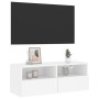 Mueble de pared para TV madera de ingeniería blanco 80x30x30 cm en Muebles TV | Comprar online en Foro24