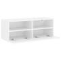 Mueble de pared para TV madera de ingeniería blanco 80x30x30 cm en Muebles TV | Comprar online en Foro24