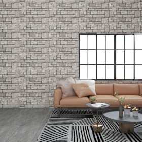 Paneles de pared 3D 10 uds EPS con diseño de ladrillo gris