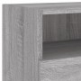 Mueble de pared TV madera de ingeniería Sonoma gris 80x30x30 cm