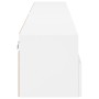 Muebles de pared TV 2 uds madera ingeniería blanco 100x30x30 cm