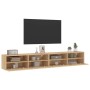 Muebles de pared para TV 2 uds madera roble Sonoma 100x30x30 cm en Muebles TV | Comprar online en Foro24
