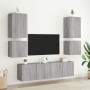 Muebles de TV de pared 2 uds madera gris Sonoma 40,5x30x40 cm en Muebles TV | Comprar online en Foro24