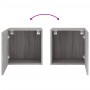 Muebles de TV de pared 2 uds madera gris Sonoma 40,5x30x40 cm en Muebles TV | Comprar online en Foro24
