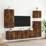 Mueble TV de pared madera ingeniería roble ahumado 40,5x30x90cm en Muebles TV | Comprar online en Foro24