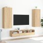 Mueble TV de pared madera ingeniería roble Sonoma 40,5x30x102cm en Muebles TV | Comprar online en Foro24