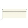 Toldo retráctil manual con persiana color crema 4x3 m