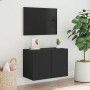Mueble para TV de pared negro 60x30x41 cm en Muebles TV | Comprar online en Foro24
