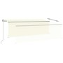 Toldo retráctil manual con persiana color crema 4x3 m