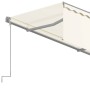 Toldo retráctil manual con persiana color crema 4x3 m