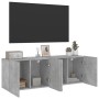 Muebles para TV de pared 2 unidades gris hormigón 60x30x41 cm en Muebles TV | Comprar online en Foro24