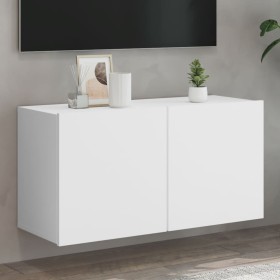 Mueble para TV de pared blanco 80x30x41 cm Mueble para TV de pared blanco 80x30x41 cm