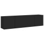Muebles para TV de pared 2 unidades negro 80x30x41 cm en Muebles TV | Comprar online en Foro24