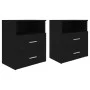 Nightstands 2 units black 50x32x60 cm by vidaXL, Nightstands - Ref: Foro24-803275, Price: 92,06 €, Discount: %