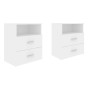 Nachttische 2 Einheiten weiße Spanplatte 50x32x60 cm von vidaXL, Nachttische - Ref: Foro24-803273, Preis: 101,79 €, Rabatt: %