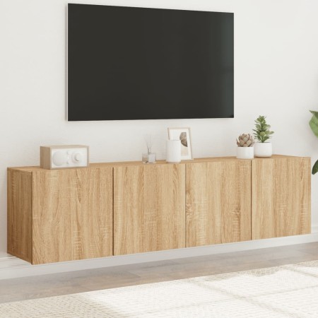 Muebles para TV de pared 2 unidades roble Sonoma 80x30x41 cm en Muebles TV | Comprar online en Foro24