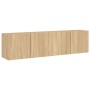 Muebles para TV de pared 2 unidades roble Sonoma 80x30x41 cm en Muebles TV | Comprar online en Foro24