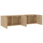 Muebles para TV de pared 2 unidades roble Sonoma 80x30x41 cm en Muebles TV | Comprar online en Foro24