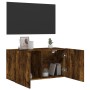 Mueble para TV de pared roble ahumado 80x30x41 cm en Muebles TV | Comprar online en Foro24