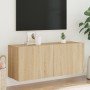 Mueble para TV de pared roble Sonoma 100x30x41 cm en Muebles TV | Comprar online en Foro24