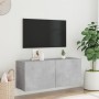 Mueble para TV de pared gris hormigón 100x30x41 cm en Muebles TV | Comprar online en Foro24