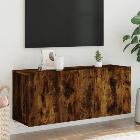 Mueble para TV de pared roble ahumado 100x30x41 cm en Muebles TV | Comprar online en Foro24