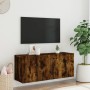 Mueble para TV de pared roble ahumado 100x30x41 cm en Muebles TV | Comprar online en Foro24