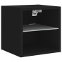 Mueble de TV de pared con luces LED negro 30x28,5x30 cm en Muebles TV | Comprar online en Foro24