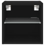 Mueble de TV de pared con luces LED negro 30x28,5x30 cm en Muebles TV | Comprar online en Foro24