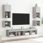 Mueble de TV de pared con luces LED gris Sonoma 30x28,5x30 cm en Muebles TV | Comprar online en Foro24