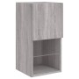 Mueble para TV con luces LED gris Sonoma 30,5x30x60 cm