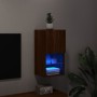 Mueble para TV con luces LED roble marrón 30,5x30x60 cm en Muebles TV | Comprar online en Foro24