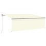 Toldo automático retráctil con persiana color crema 4x3 m