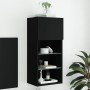 Mueble para TV con luces LED negro 40,5x30x90 cm