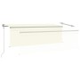 Toldo automático retráctil con persiana color crema 4x3 m