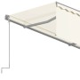Toldo automático retráctil con persiana color crema 4x3 m